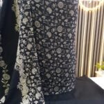 Unstitched Embroidered marina winter suits with printed pashmina shawl
