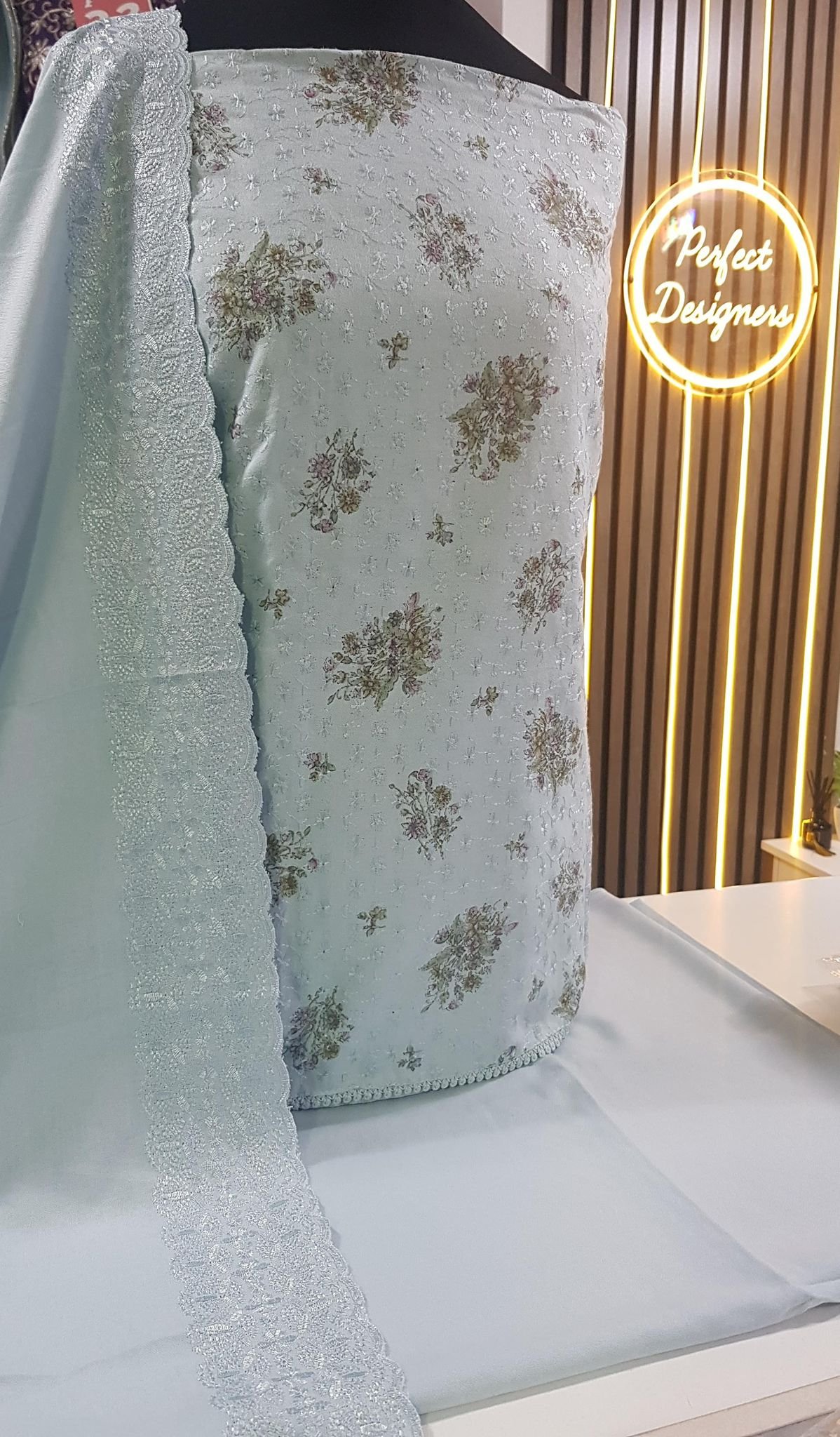 WhatsApp Image 2025-11-22 at 16.11.16 (4) Unstitched pakistani Indian Embroidered alpine winter suits with embroidered shawl D-845 - Image 1