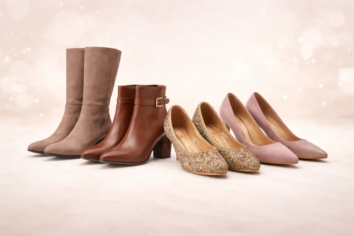 footwear to pair with the winter clothes for pakistani women