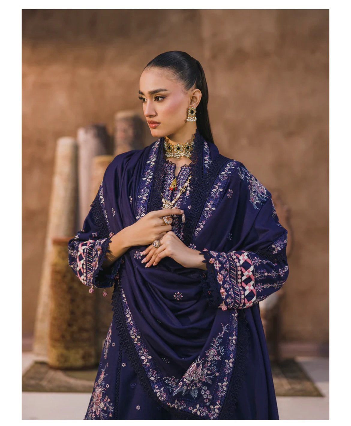 img_4989 ESHAISHA SLUB DHANAK WINTER COLLECTION EA-LW-5564 - Image 1