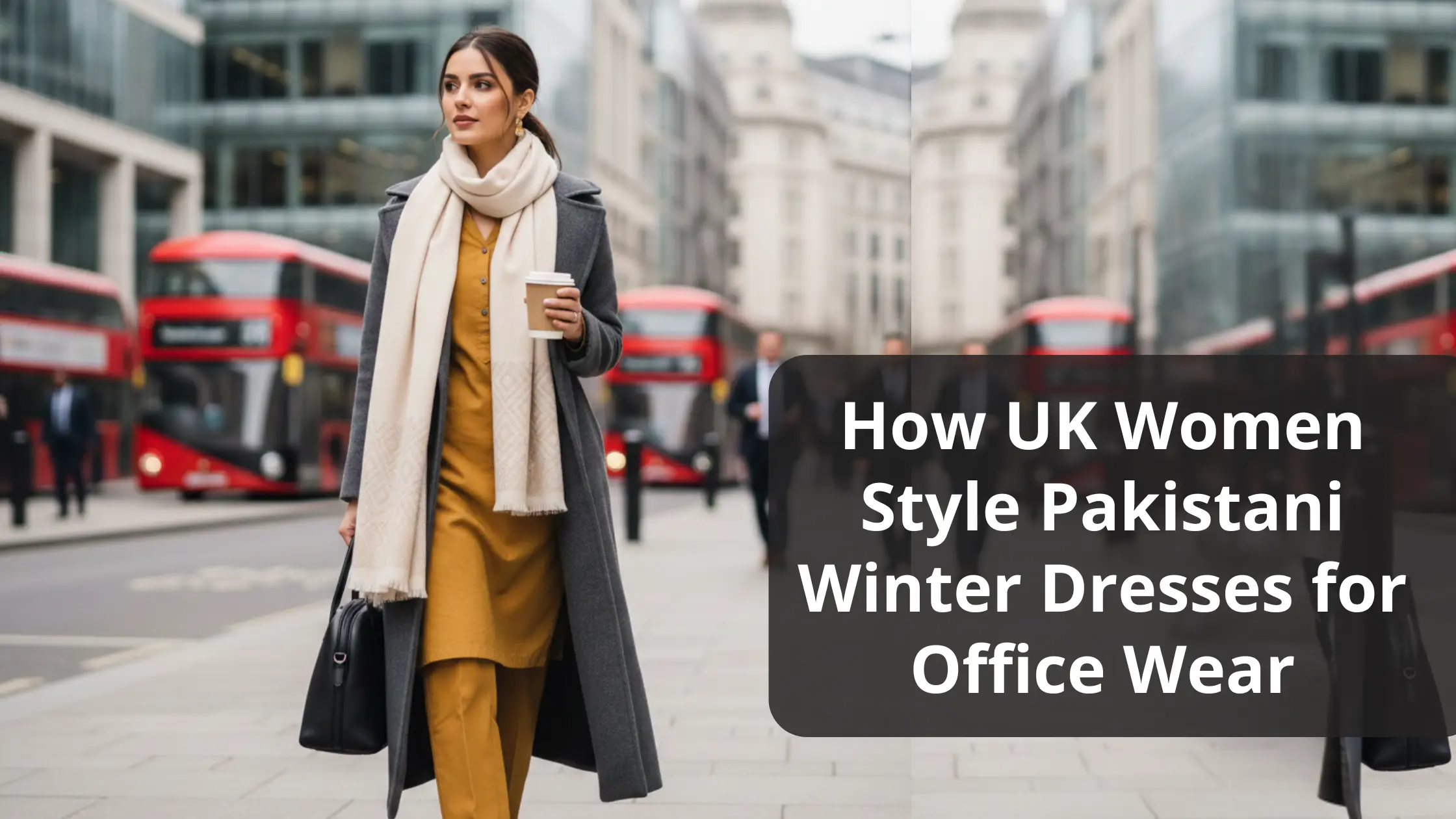 How UK Women Style Pakistani Winter Dresses for Office Wear