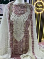 Unstitched Asian Lilan Viscose printed Desinger  salwar kameez suit - Image 7