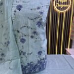 Unstitched Asian Cotton Embroidered and Printed suits