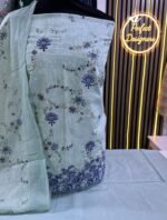 Unstitched Asian Cotton Embroidered and Printed suits