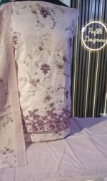 Unstitched Asian Cotton Embroidered and Printed suits - Image 2