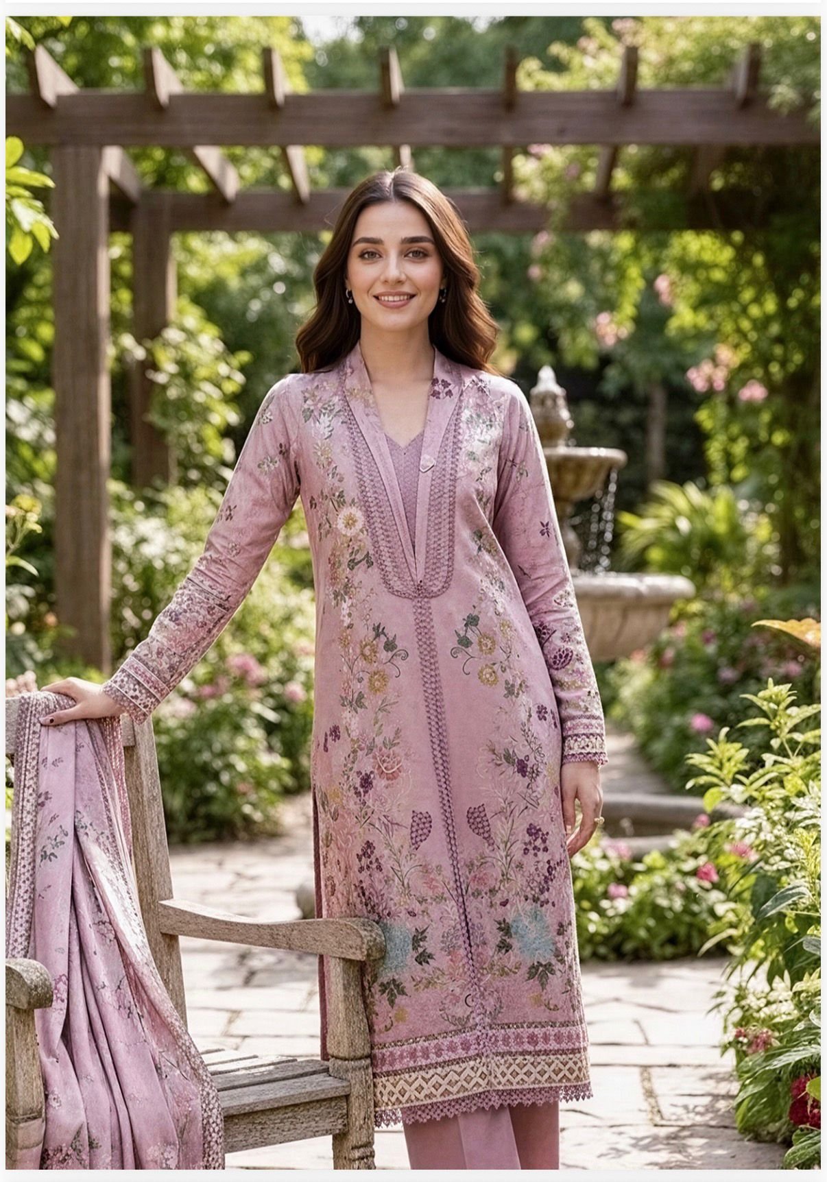 8627bc51-8d52-4ca3-8422-3816f0448042 ZYNC Luxury Lawn unstitch Printed collection FZ-2 - Image 1