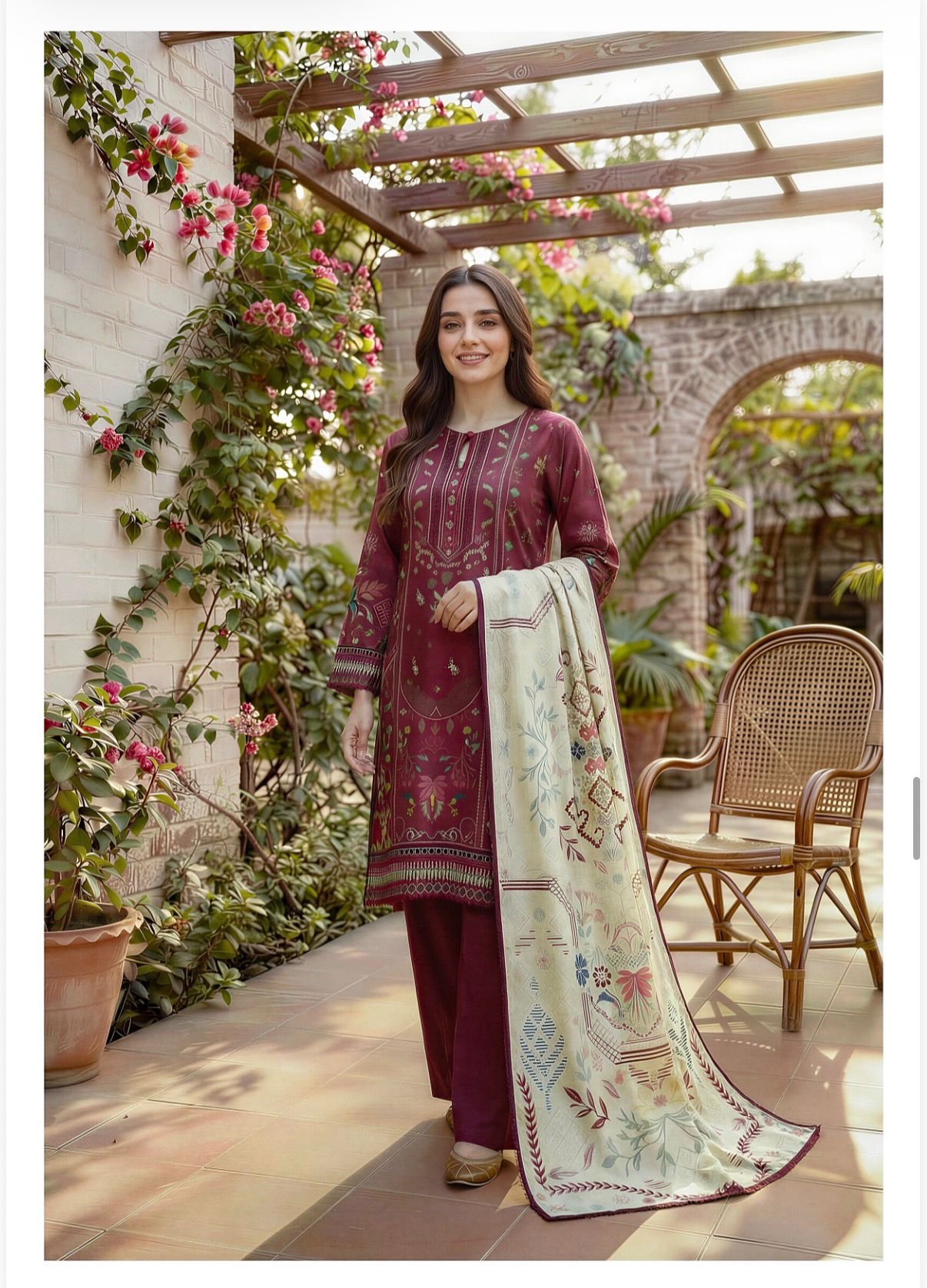 fc8cfb3e-8db4-4977-bc0a-31af5877fe3b ZYNC Luxury Lawn unstitch Printed collection FZ-12 - Image 1